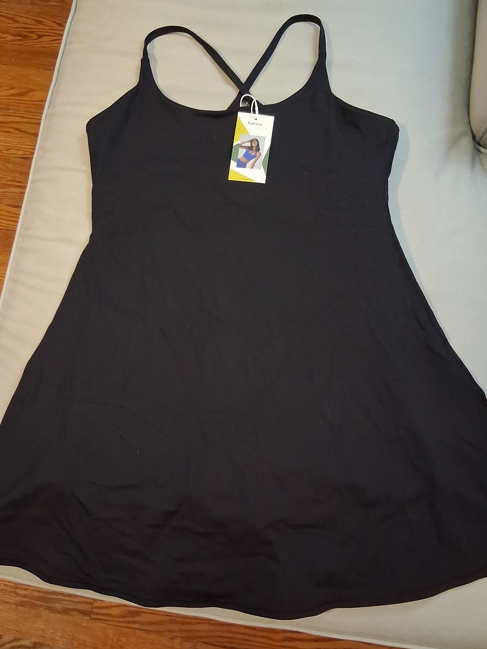 Women's Black Cross-Back Camisole Dress by